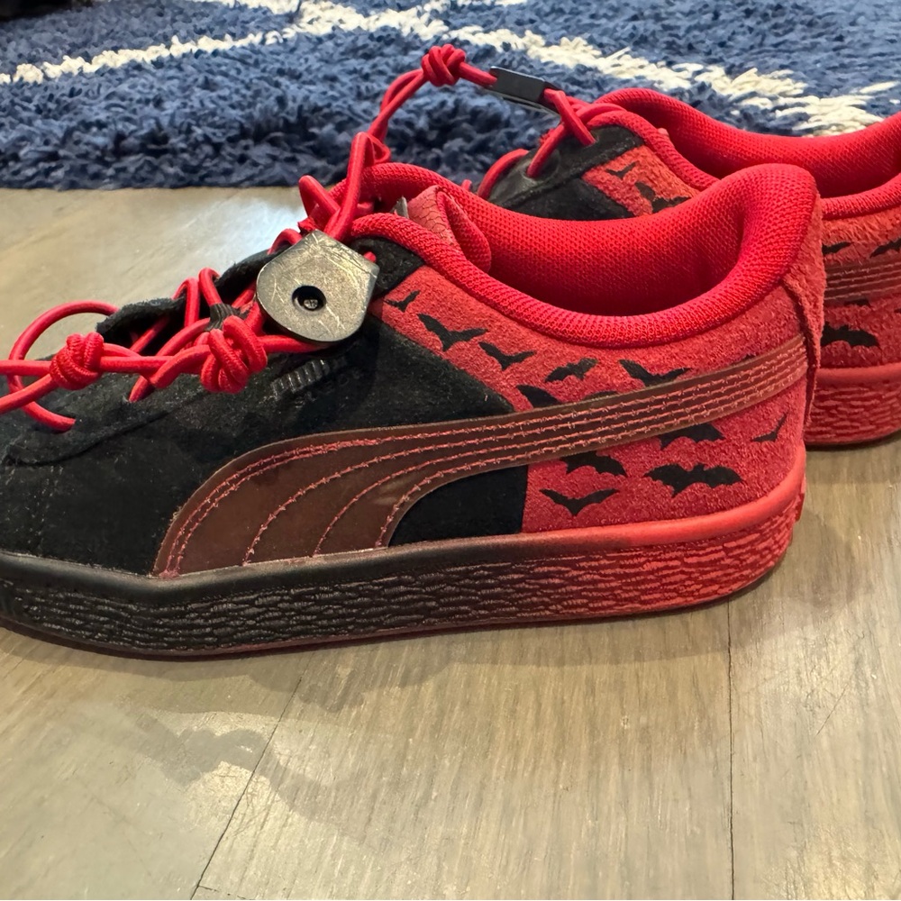 Puma Kids Black and Red Batman Sneakers